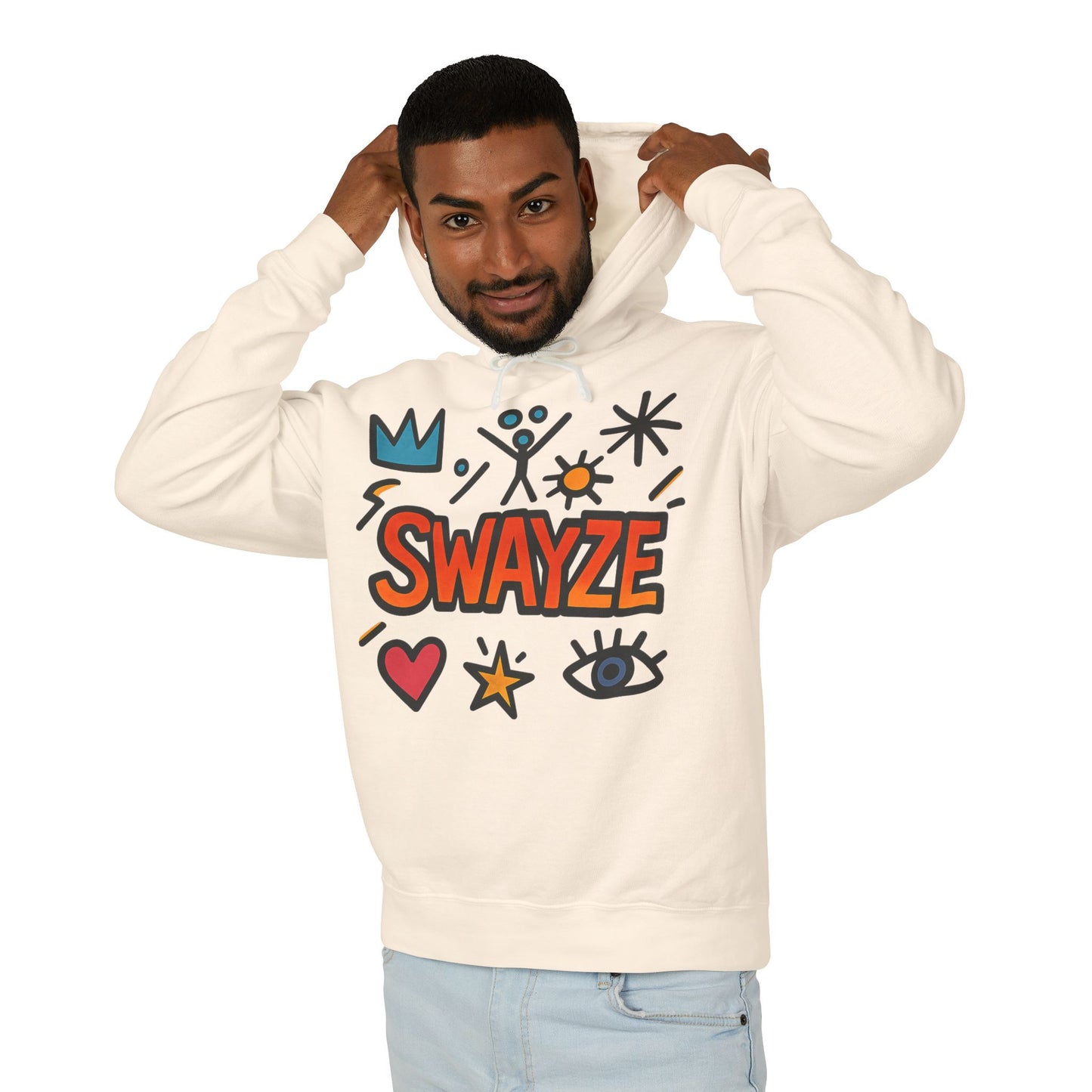 Swayze Graphic Hoodie — Retro Doodle Logo Pullover