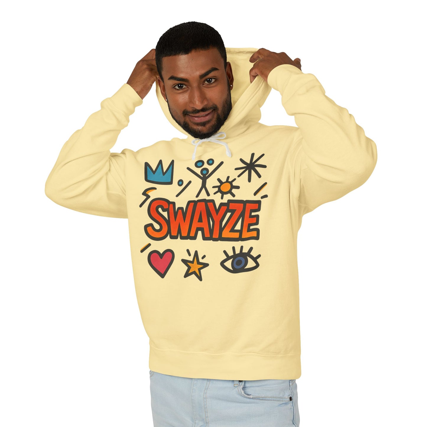Swayze Graphic Hoodie — Retro Doodle Logo Pullover