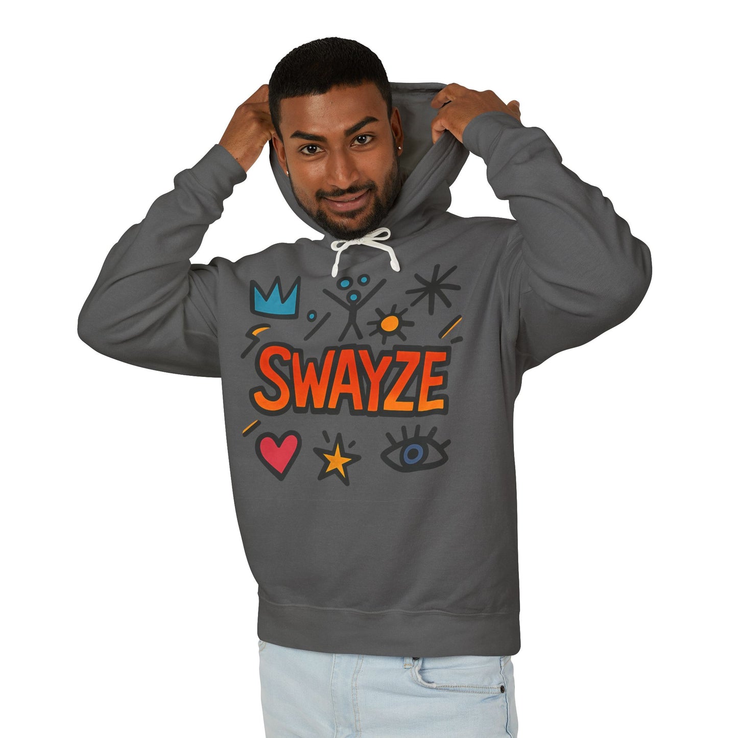 Swayze Graphic Hoodie — Retro Doodle Logo Pullover