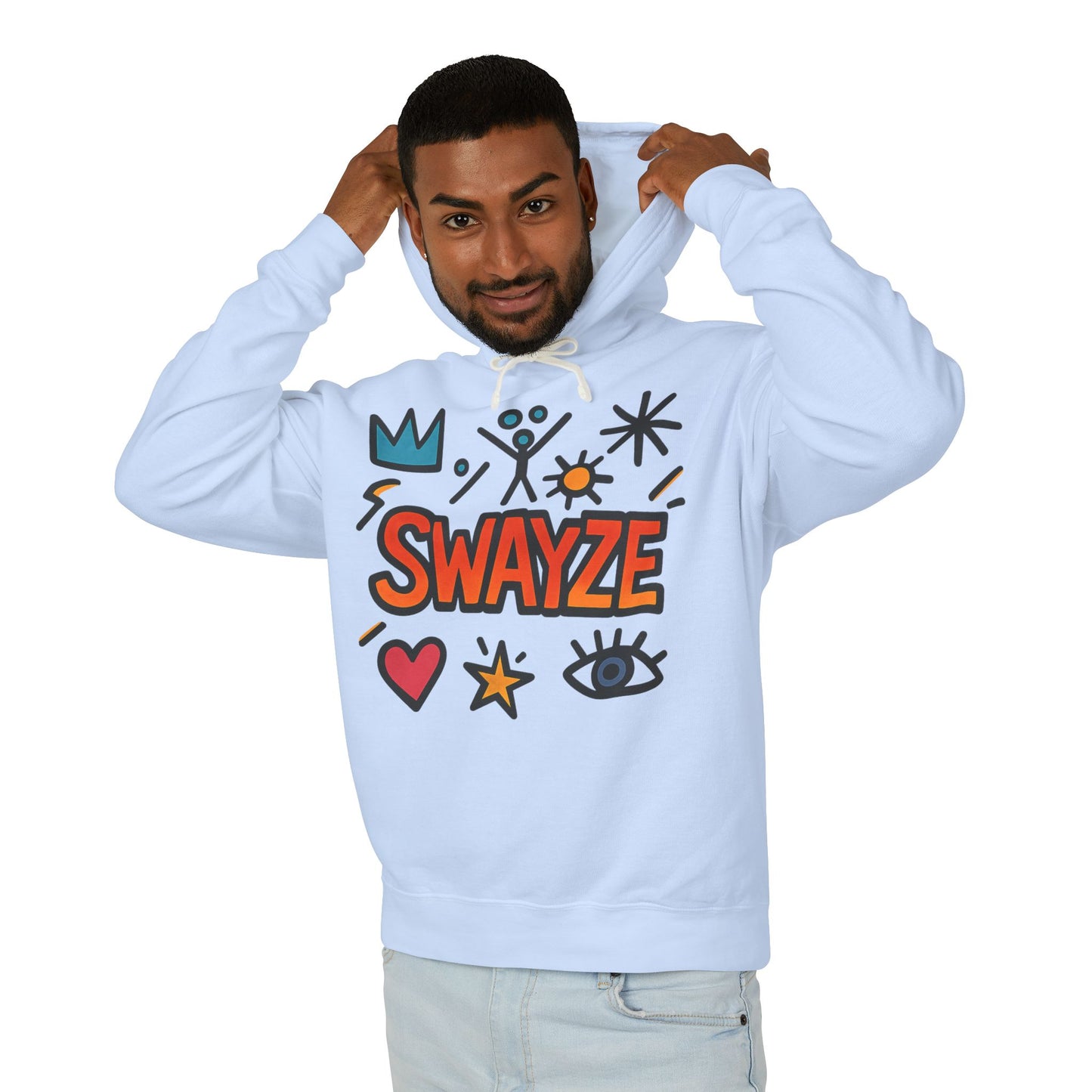 Swayze Graphic Hoodie — Retro Doodle Logo Pullover