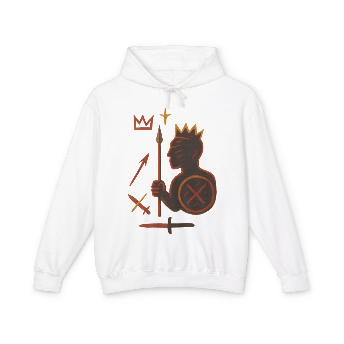 Warrior King Hoodie — Crowned Soldier Graphic Pullover