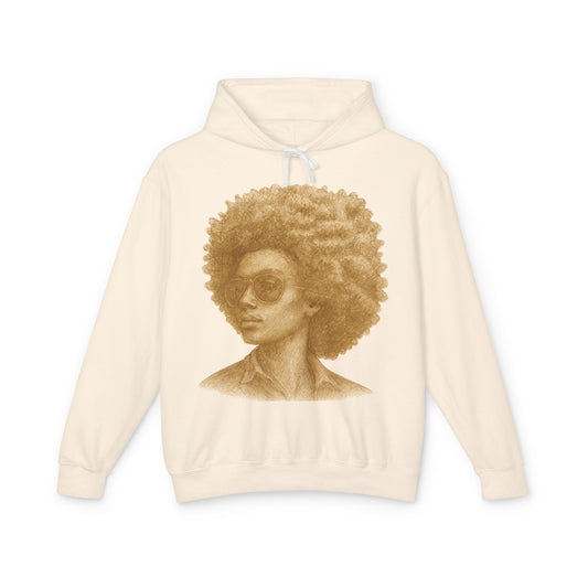 Afro Retro Portrait Hoodie — Vintage Afrocentric Art Pullover